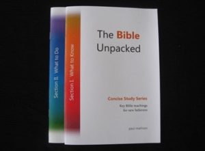 Image of the booklets in the free Concise Bible studies series.